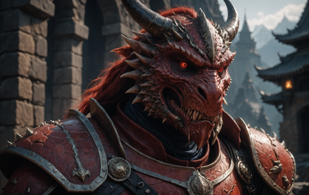 31074846-4042674297-cinematic film still, close up, photo of a red Dragonborn, in the style of hyper-realistic d&d, full plate,  sony fe 12-24mm f_2.png